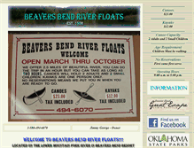 Tablet Screenshot of beaversbendriverfloats.com